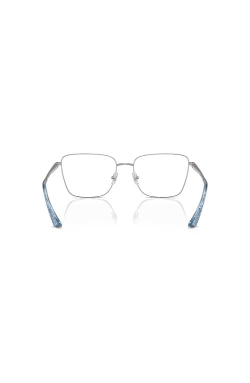 Jimmy Choo 53mm Rectangle Optical Glasses In Silver