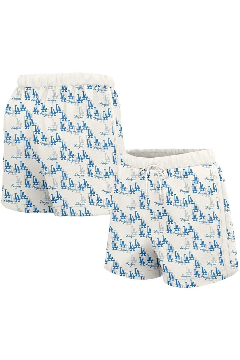Women's Lusso  White Los Angeles Dodgers Marge Shorts, Main, color, White