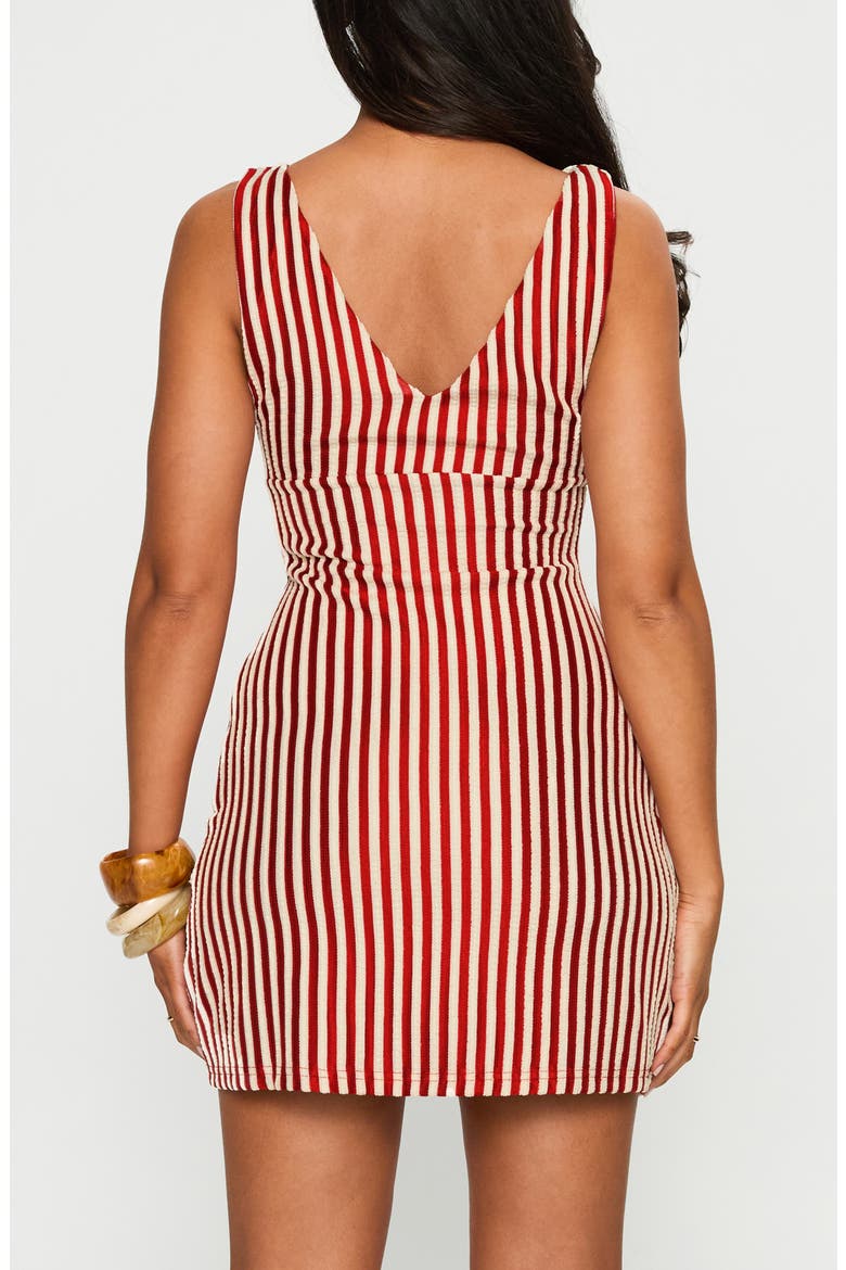 Daphney Stripe Minidress, Alternate, color, RED / CREAM