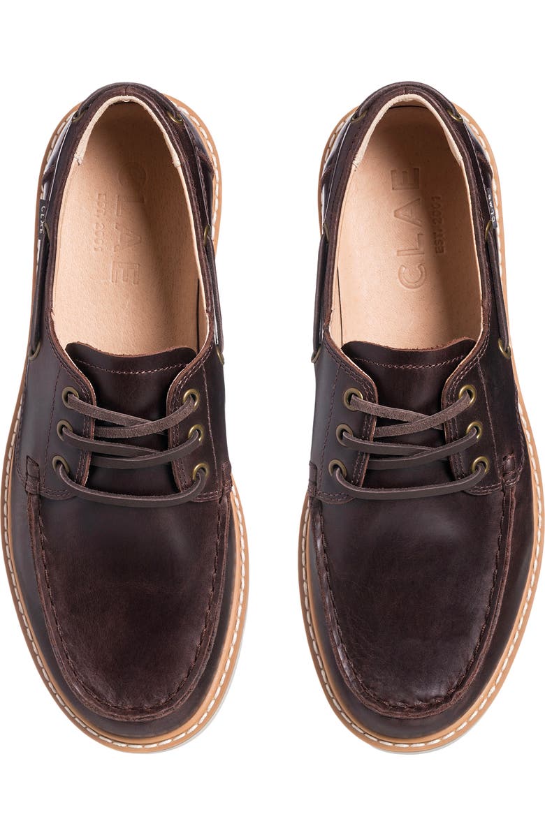 CLAE Carter Boat Shoe, Alternate, color, Walrus Brown Leather