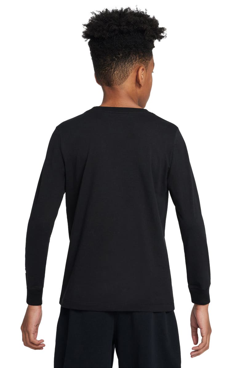 Nike Kids' Sportswear Basketball Long Sleeve Cotton Graphic T-Shirt, Alternate, color,