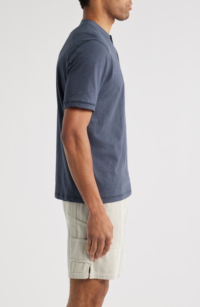 Faherty Sunwashed Organic Cotton Henley, Alternate, color, Dune Navy