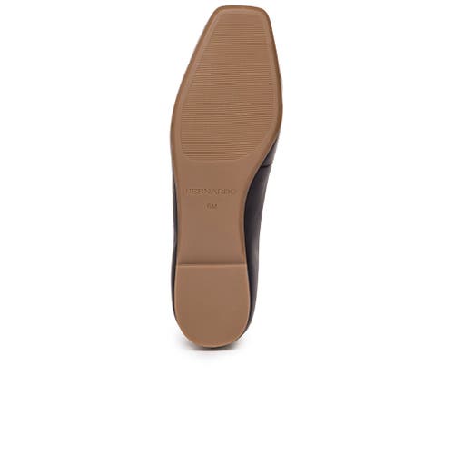 Bernardo Square Toe Ballet Flat In Black