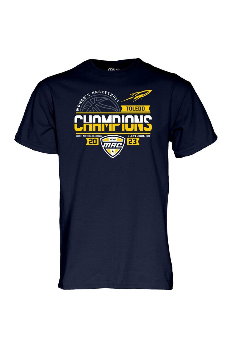 Navy Toledo Rockets 2023 MAC Women's College Basketball Conference Tournament Champions T-Shirt, Alternate, color, Navy