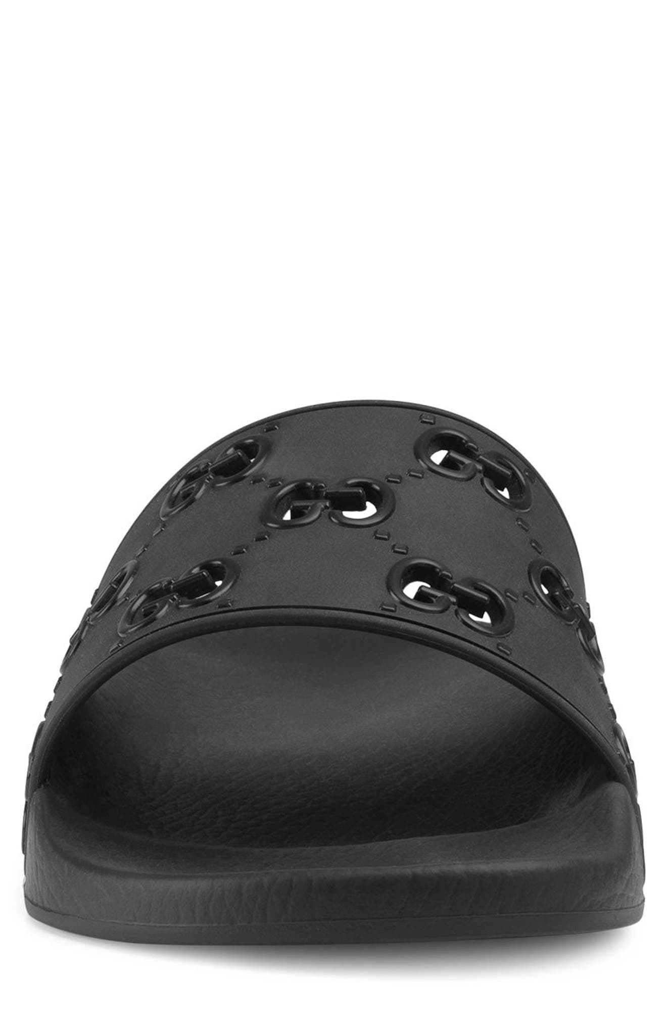 Slide Sandal, Alternate, color, BLACK
