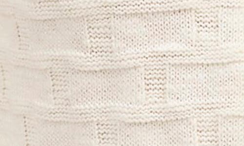 Shop Madewell Basket Weave Knit Bell-sleeve Button-up Shirt In Antique Cream