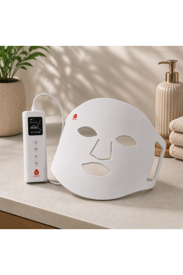 LED Light Therapy Mask with Smart Controller, Alternate, color, White