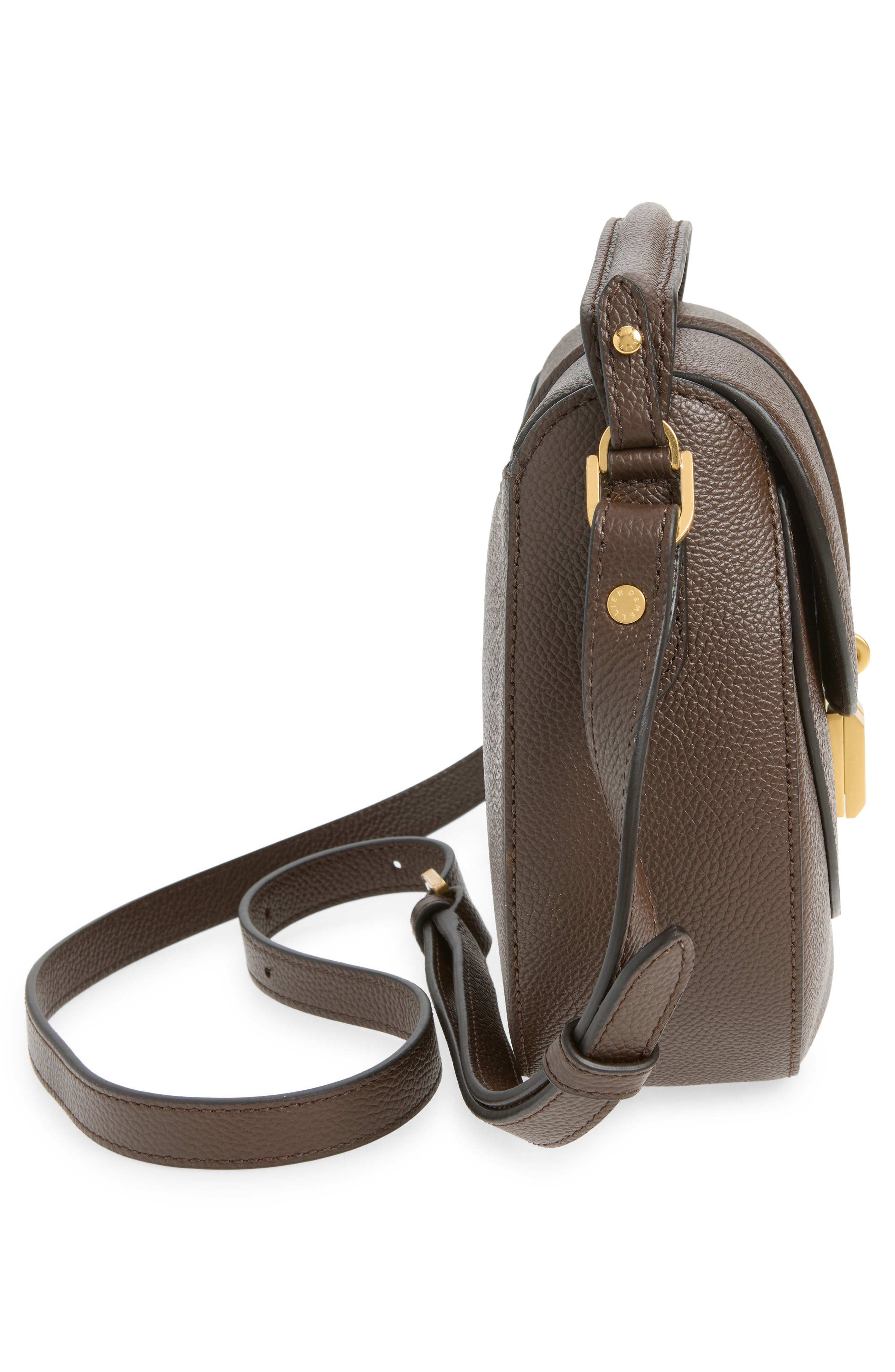 Siena Leather Saddle Crossbody Bag, Alternate, color, MOCHA