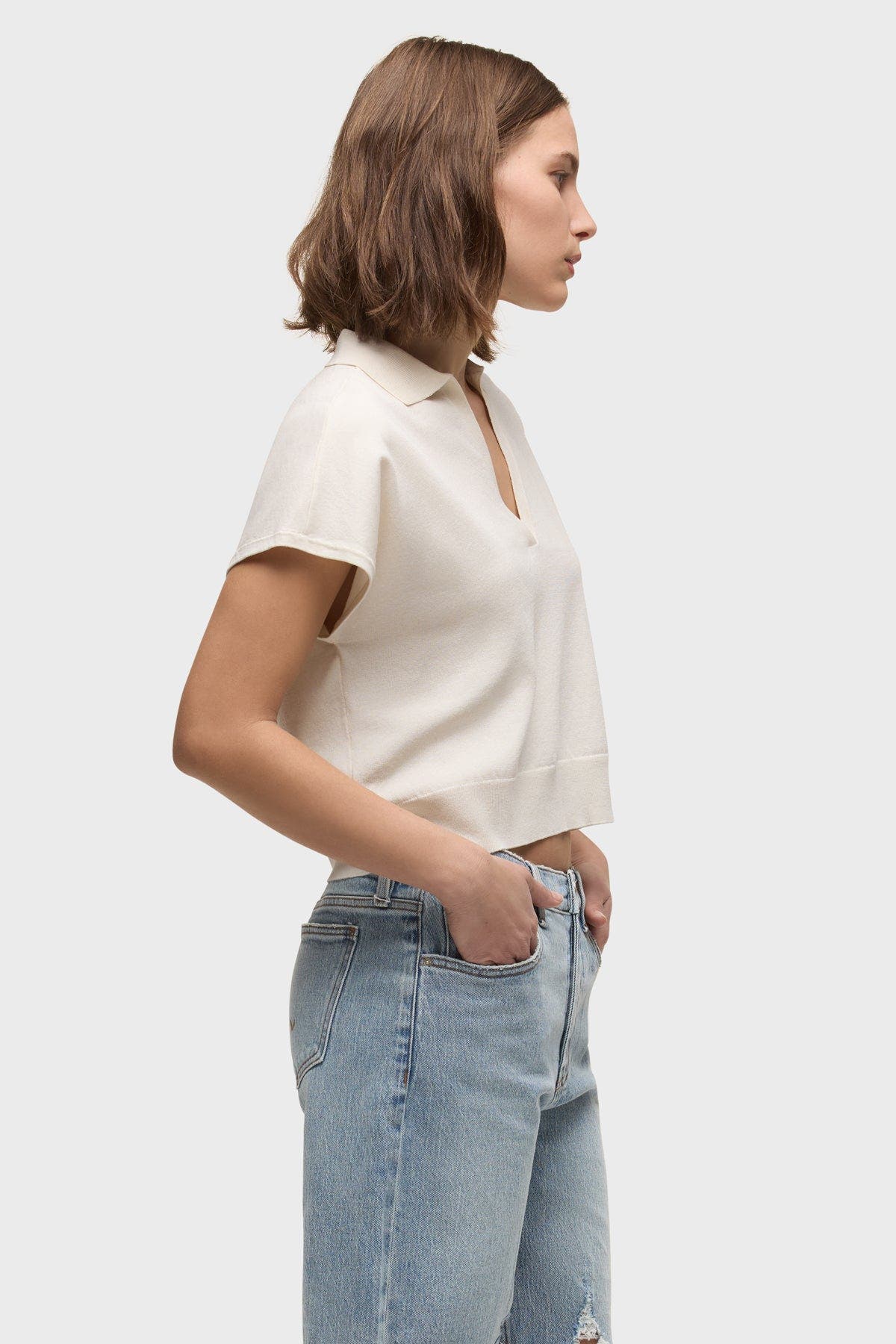 draped collared sweater - image 2