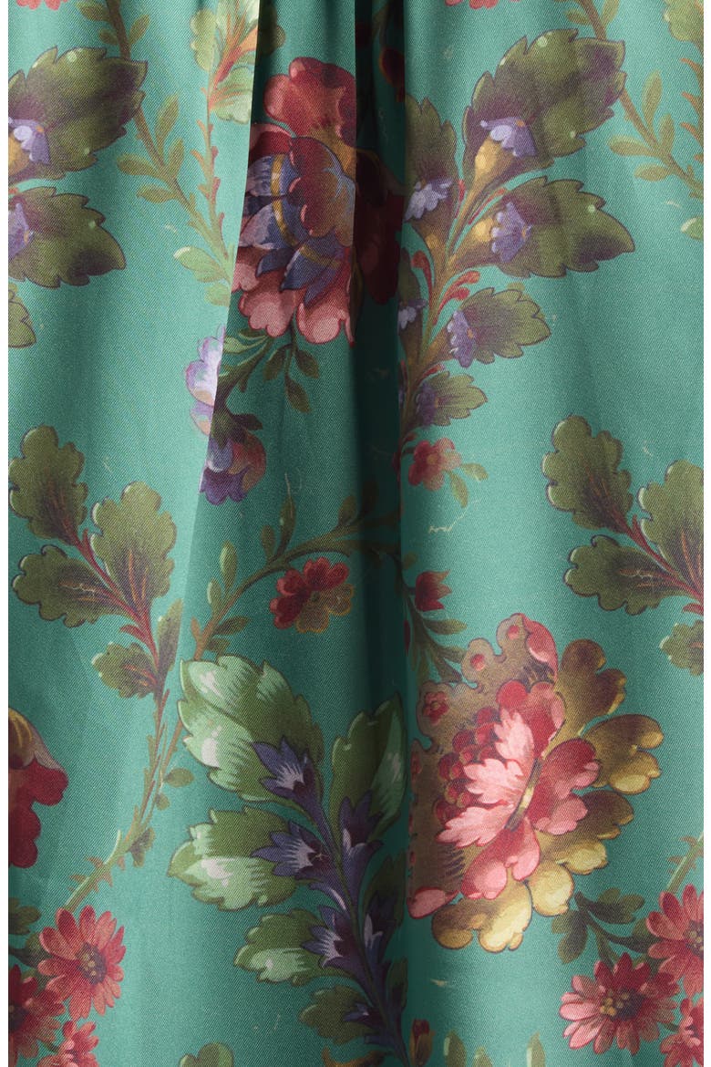 Fiona Fresco Floral Bow Shirt, Alternate, color, DARK IVY MULTI