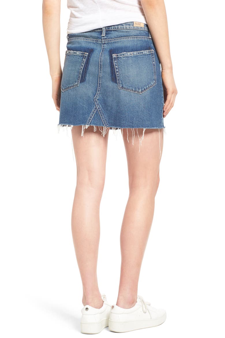 Alethea Cutoff Denim Miniskirt, Alternate, color, VALE