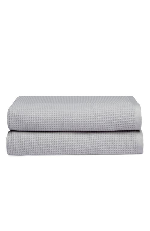 Cozy Earth Waffle Bath Sheet In Gray