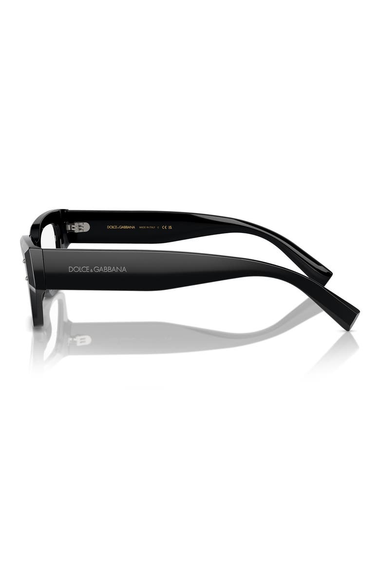 53mm Rectangular Reading Glasses, Alternate, color, BLACK