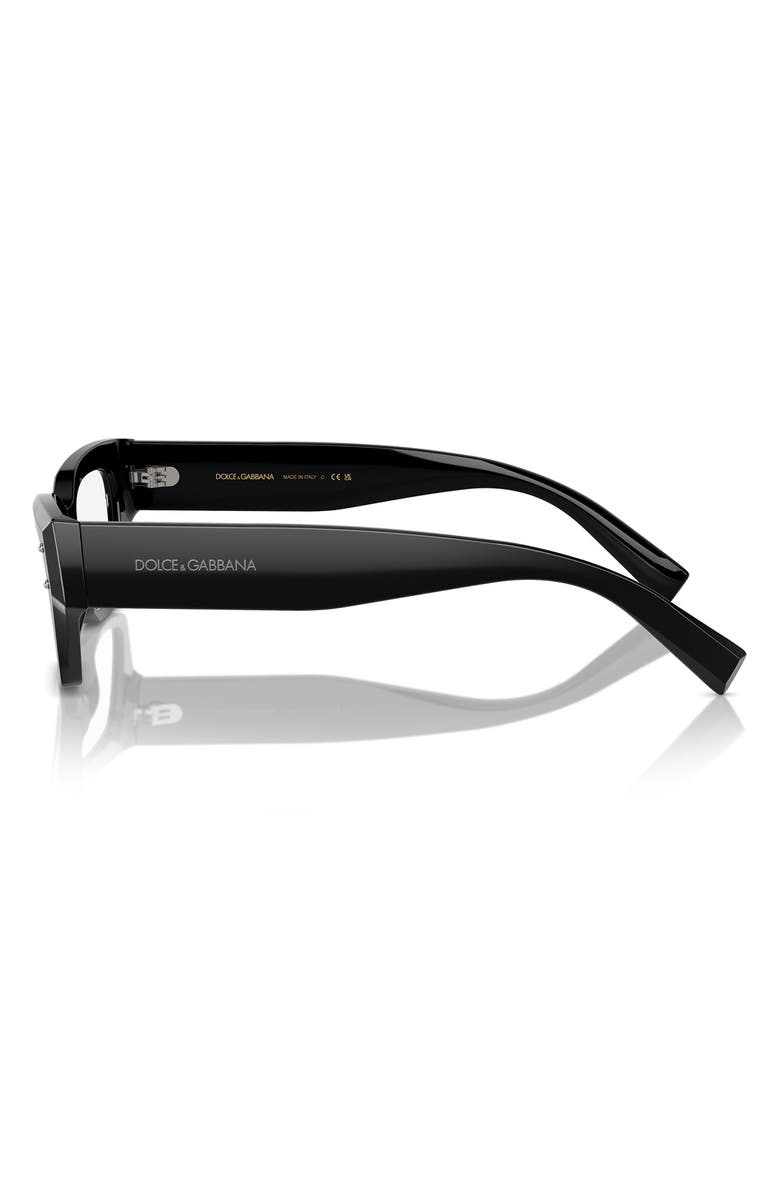 Dolce&Gabbana 53mm Rectangular Reading Glasses, Alternate, color,