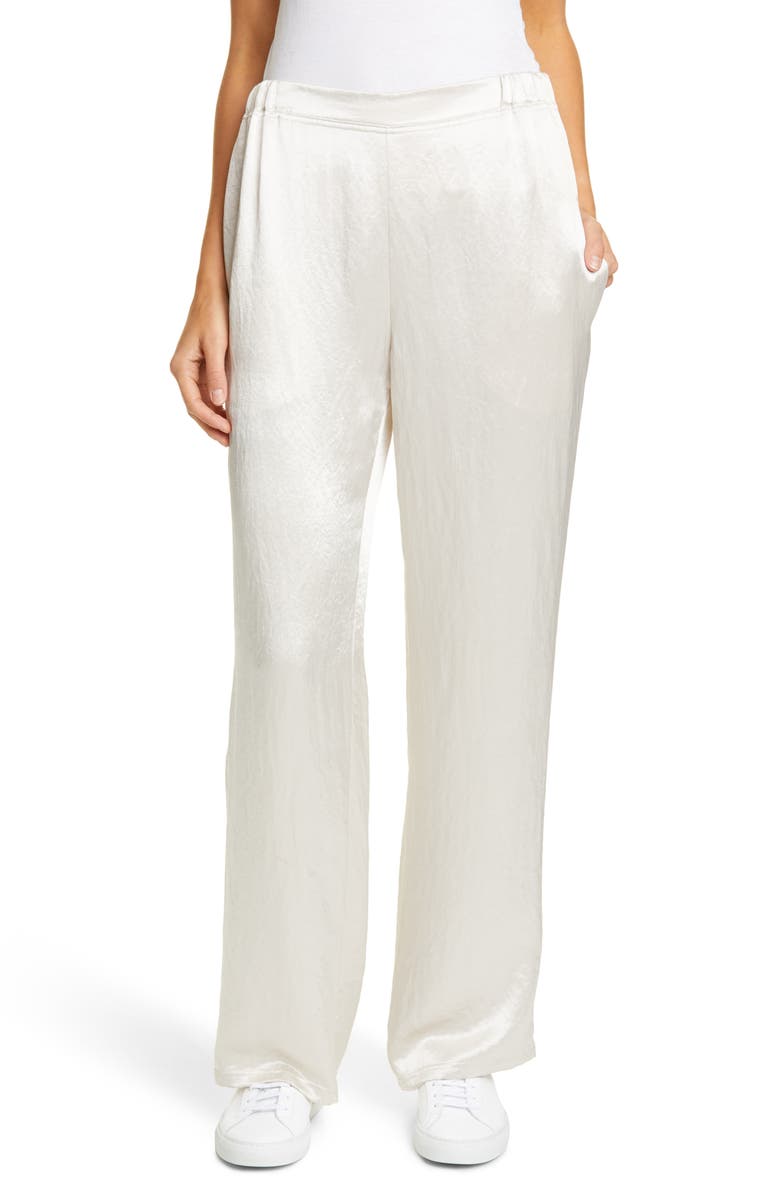 Max Mara Leisure Mach Hammered Satin Pants, Main, color, 