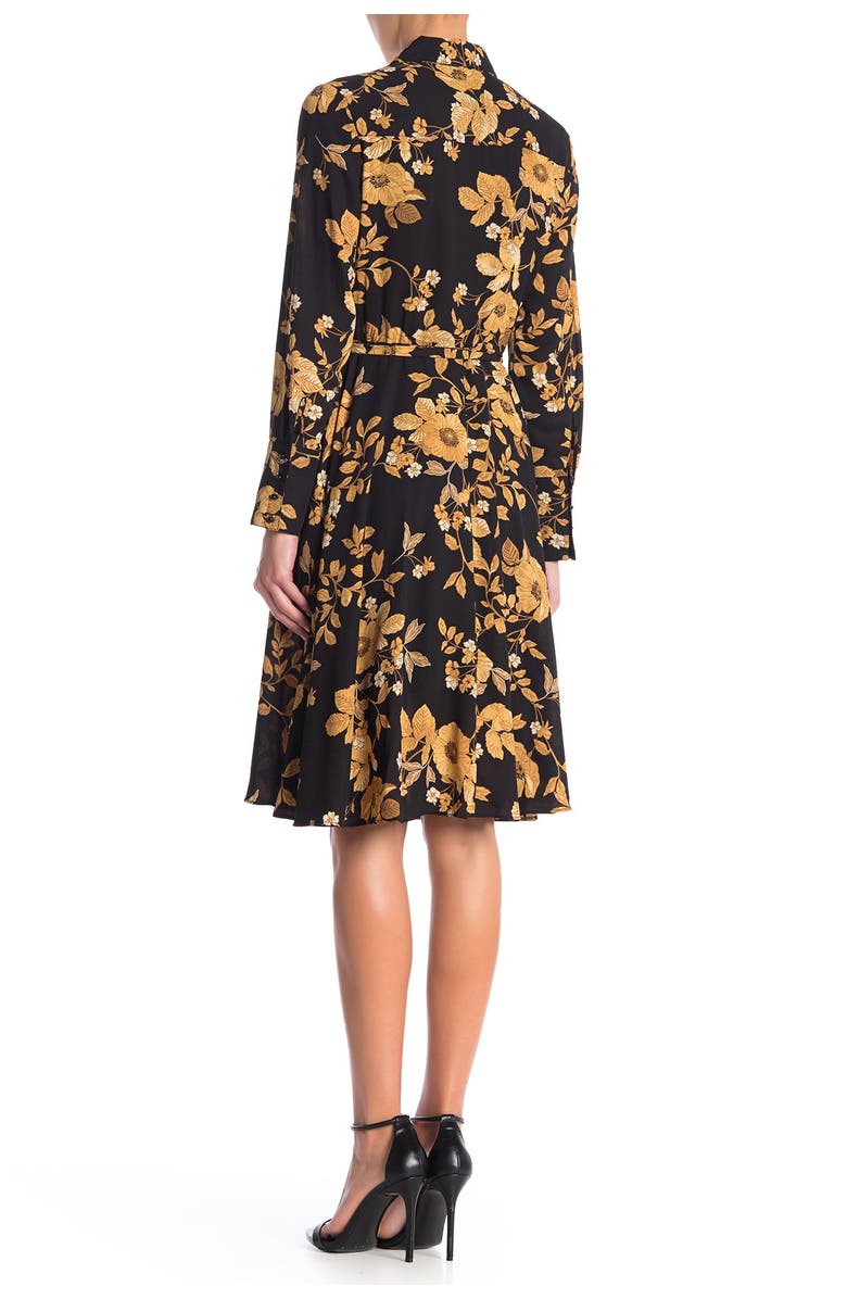 Nanette Lepore Pintuck Long Sleeve A-Line Shirt Dress, Alternate, color,