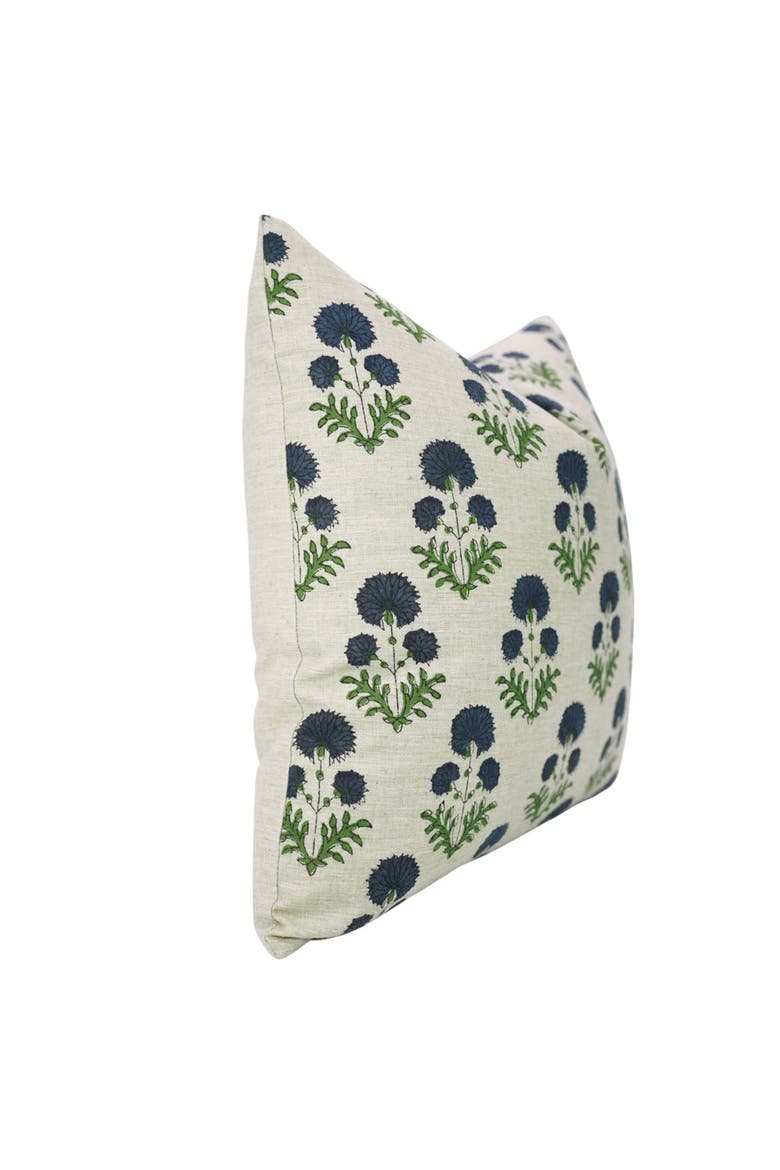 Rishi Handcrafted Boho Farmhouse Pillow Cover, Alternate, color, Blue