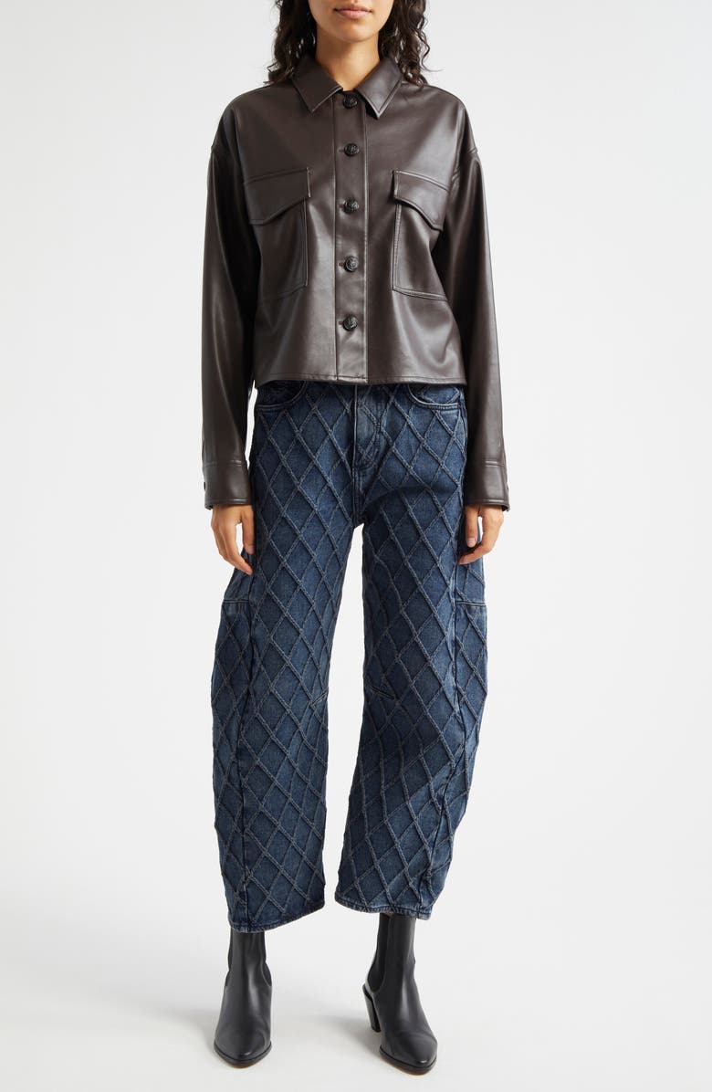 rag & bone Jaiden Faux Leather Shirt Jacket, Alternate, color, 