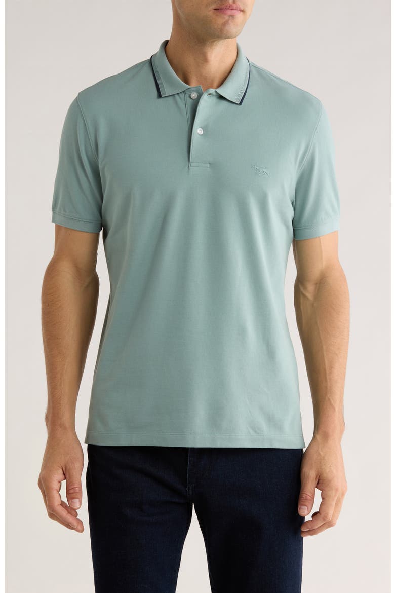 Gowerville Tipped Polo, Main, color, PISTACHIO