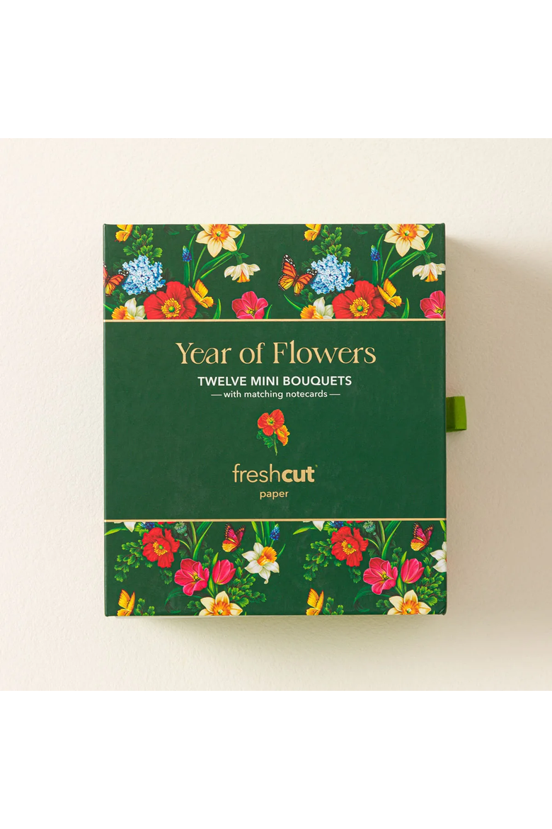 A Year of Flowers Pop-Up Greeting Cards by FreshCut Paper LLC, Alternate, color, Multi