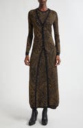 Etro Metallic Paisley Longline Cardigan