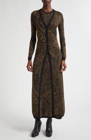 Etro Metallic Paisley Longline Cardigan