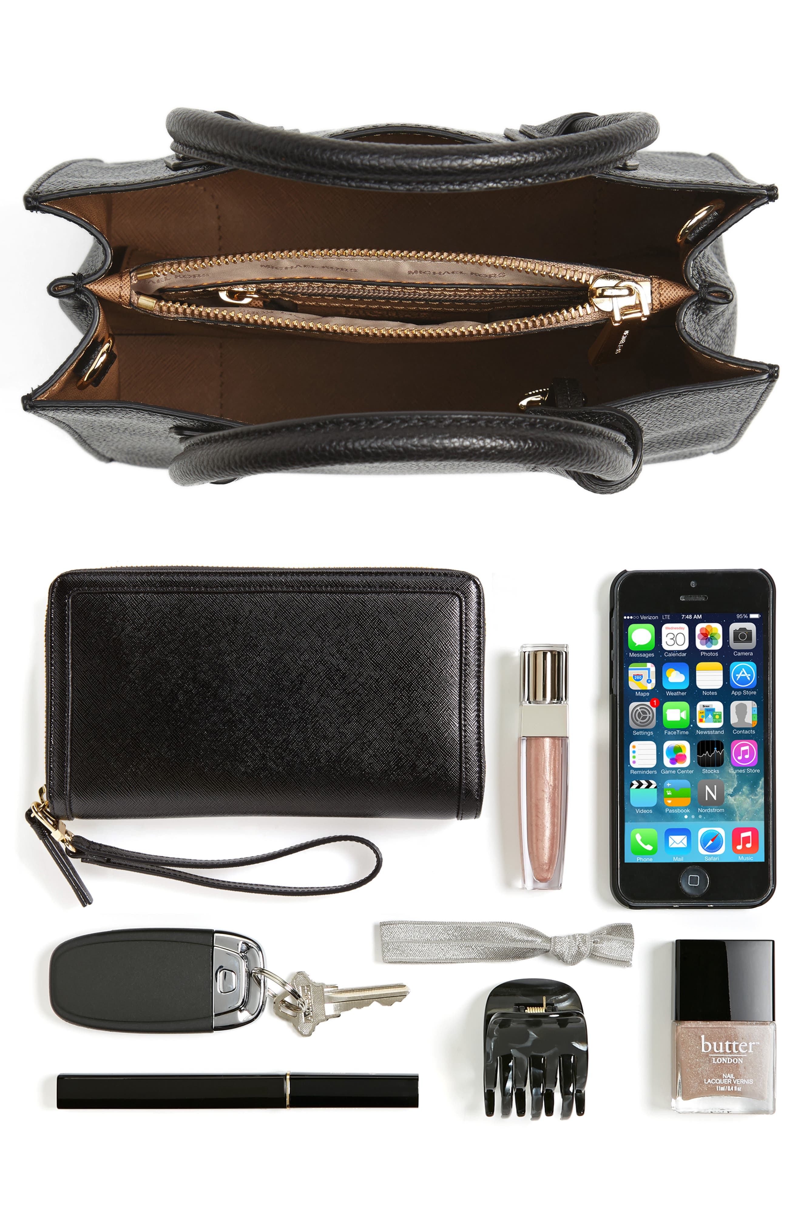 Mercer Leather Crossbody Bag, Alternate, color, BLACK/ GOLD
