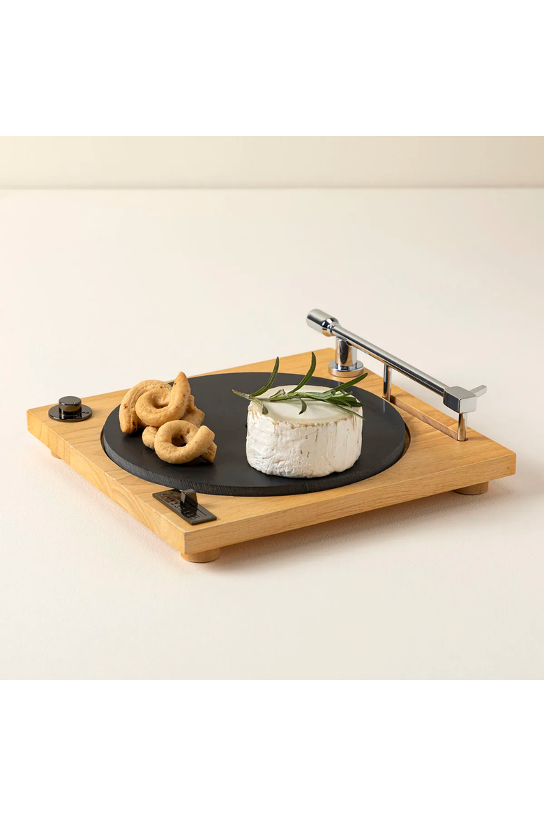 Turntable Cheeseboard, Alternate, color, Light Brown / Black