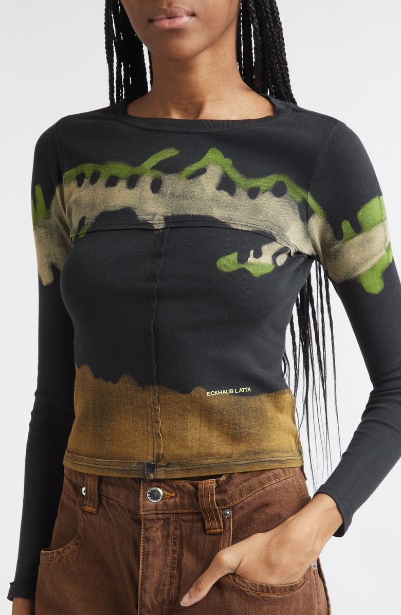 Eckhaus Latta Lapped Baby Tee, Alternate, color, 