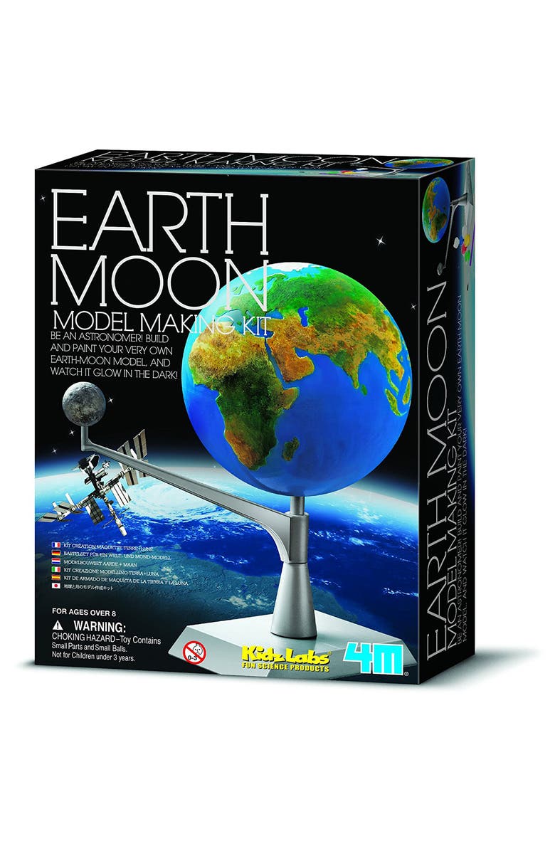 4M KidzLabs Earth and Moon Model Kit, Main, color, Multicolored