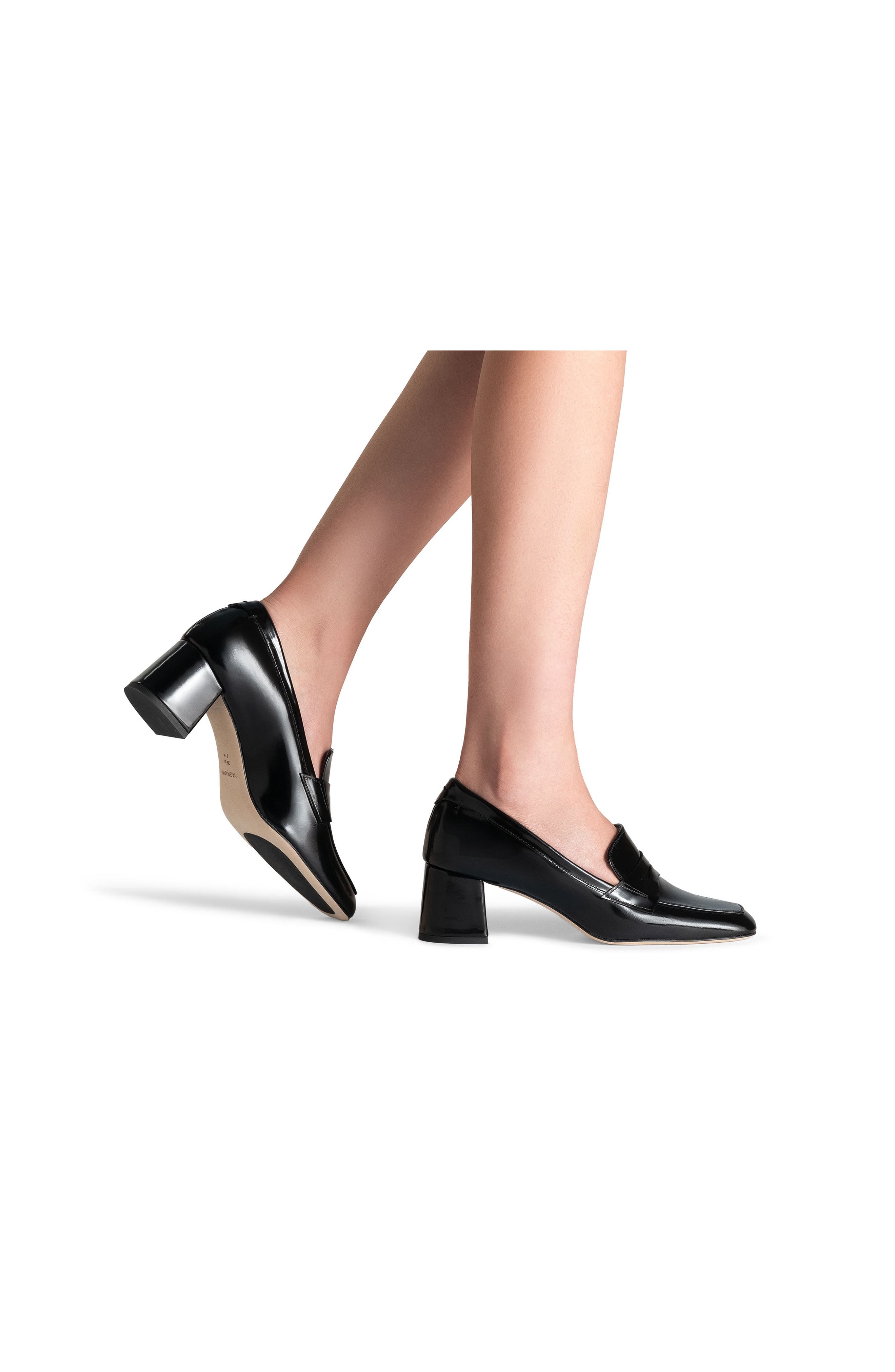 Magnanni Stasia Penny Loafer Pump, Alternate, color, Black