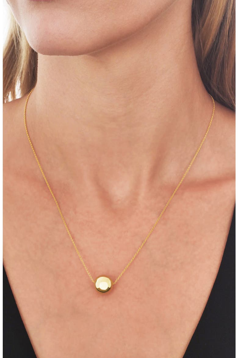 14K Gold Ball Pendant Necklace (Nordstrom Exclusive), Alternate, color, YELLOW GOLD