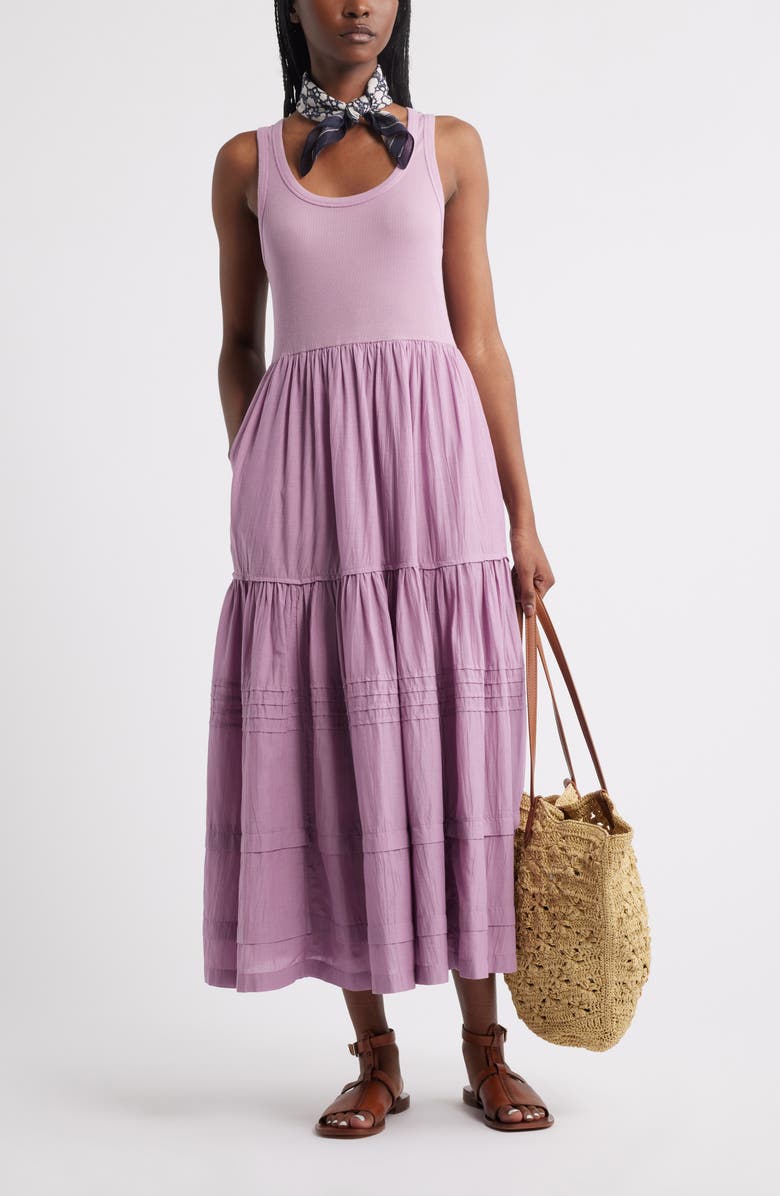 Treasure & Bond Cotton Gauze Bandana, Alternate, color, Navy Blooming Flowers