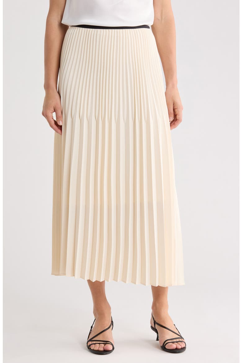 Pleated Midi Skirt, Main, color, IVORY