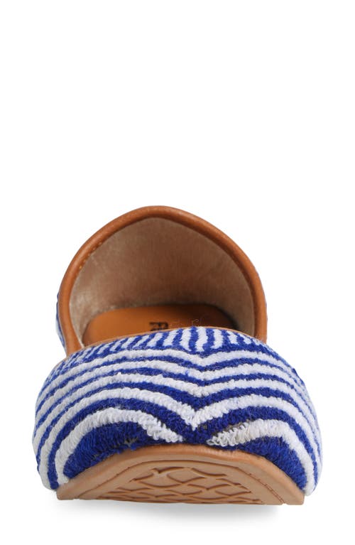 Fuchsia Woven Ballet Flat In Blue