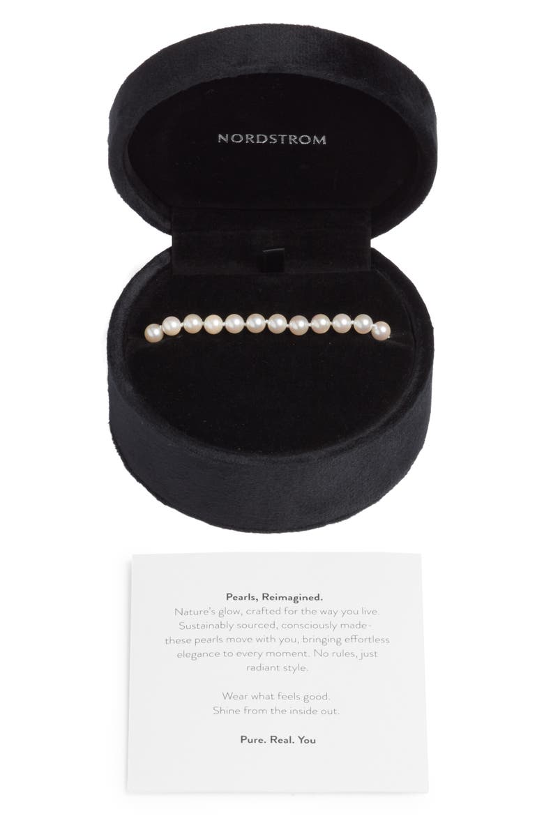 Akoya Pearl Bracelet, Alternate, color, WHITE- 14K WHITE GOLD