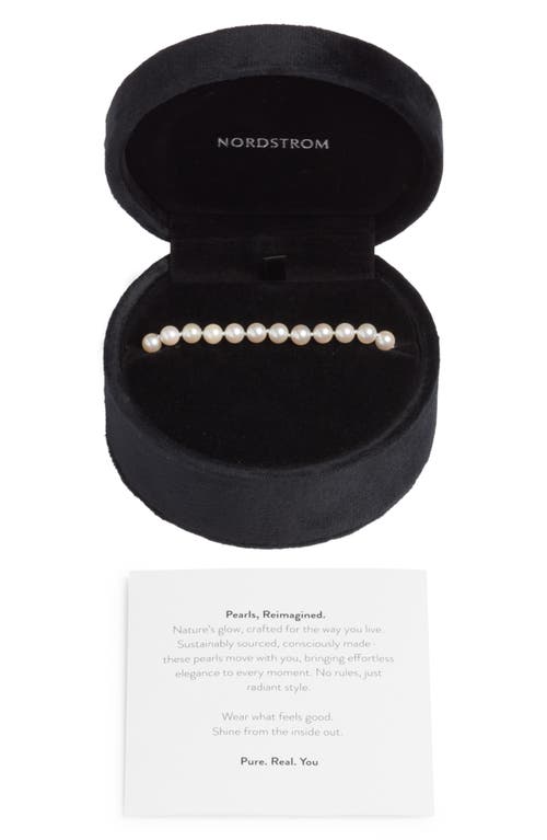 Nordstrom Akoya Pearl Bracelet In Metallic