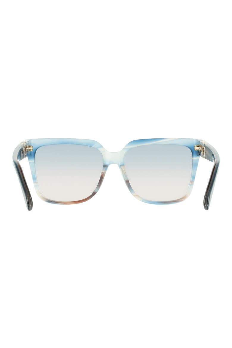 58mm Rectangular Sunglasses, Alternate, color, STRIPED SAND BLUE