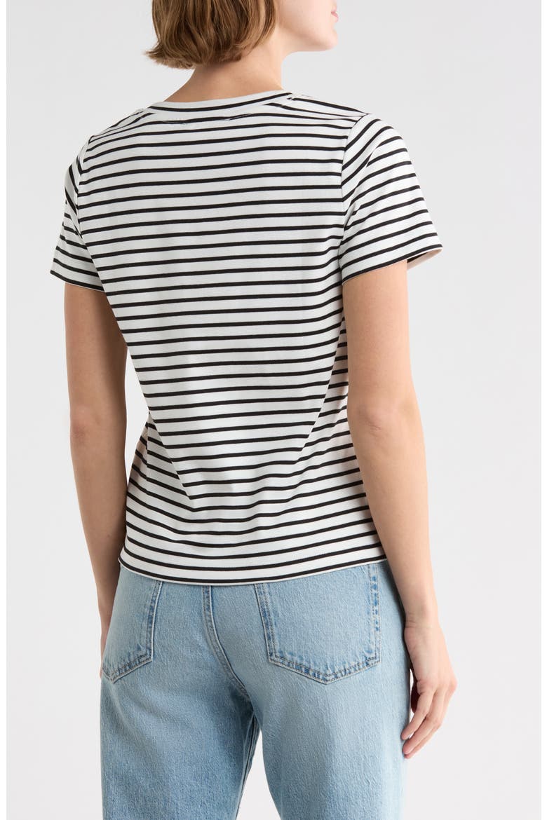 Cool Cotton V Neck T-Shirt, Alternate, color, BLACK B MARINER