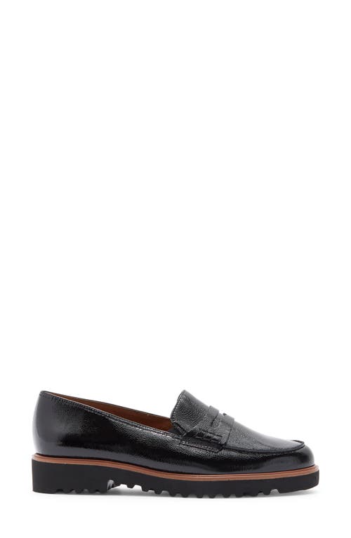 Paul Green Carmel Lug Penny Loafer In Black