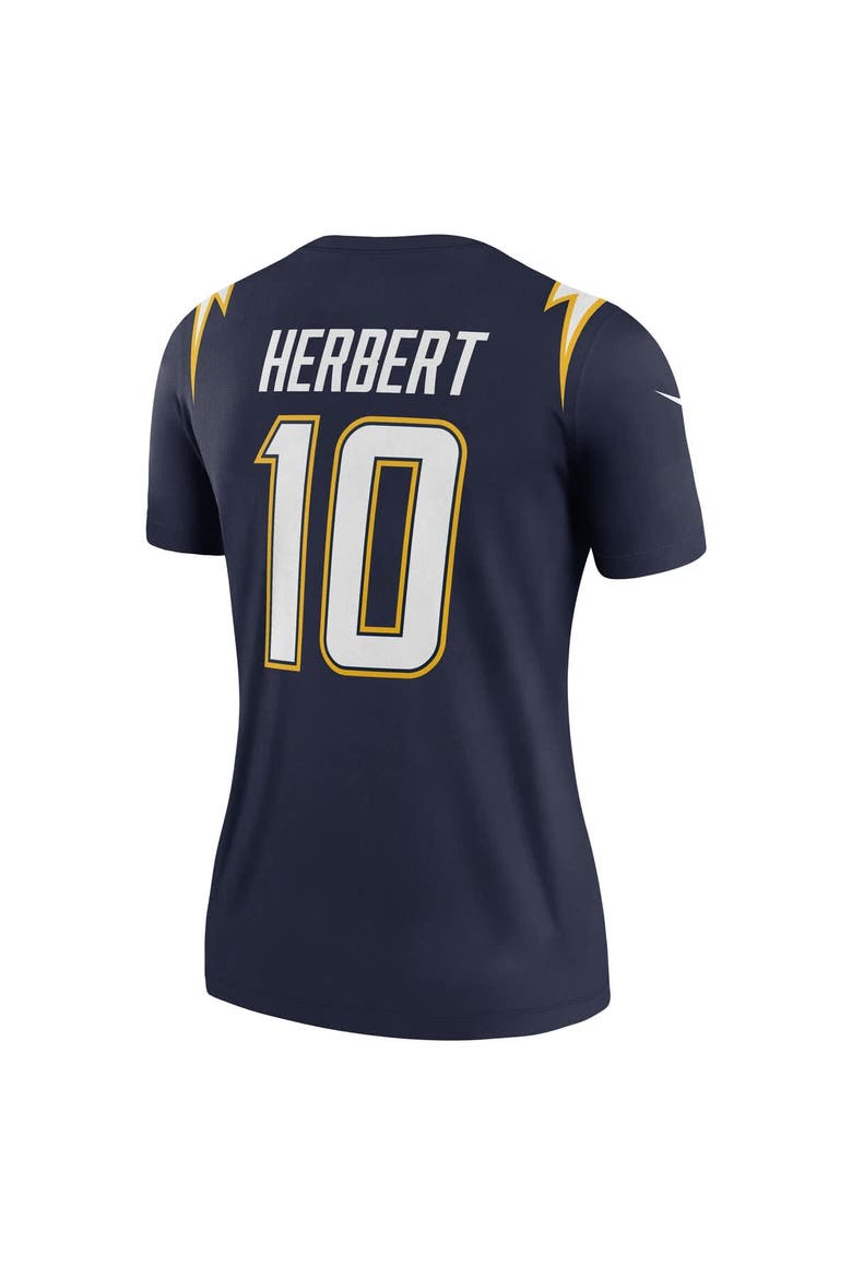 Women's Nike Justin Herbert Navy Los Angeles Chargers Alternate Super Chargers Legend Player Performance Top, Alternate, color, Navy