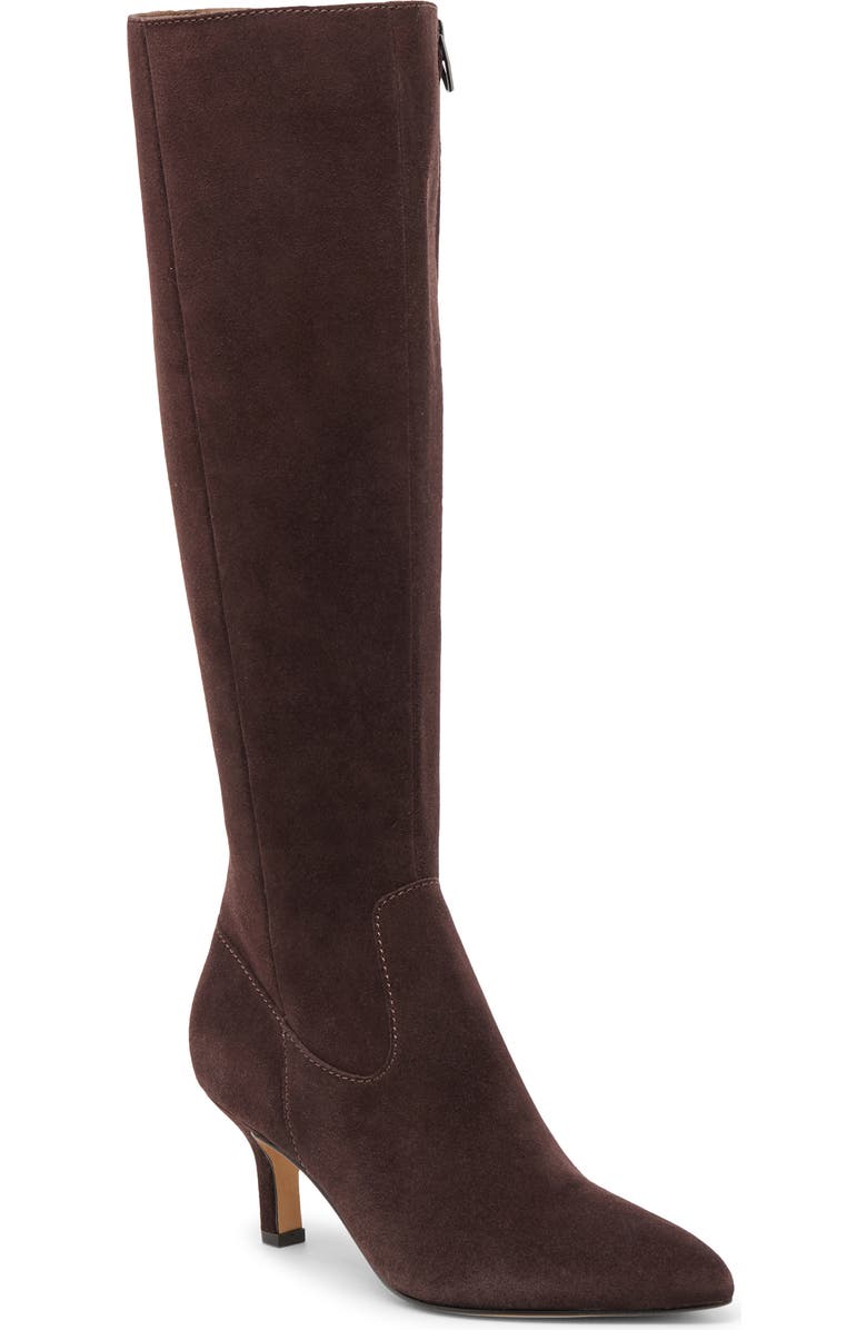 Dolce Vita Attie H2O Water Resistant Knee High Boot, Main, color, Mahogany Suede H2o