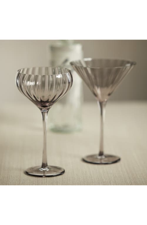 Zodax Malden Optic Set Of 4 Cocktail Glasses In Transparent