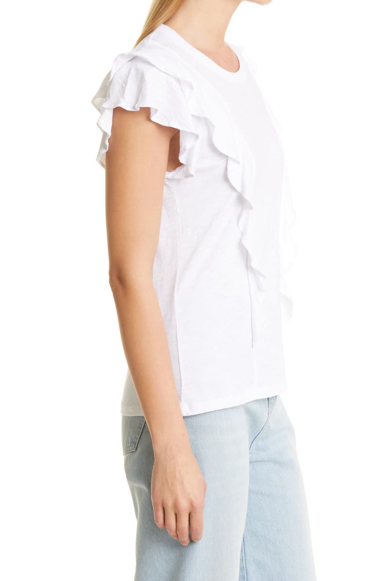 Bea Ruffle T-Shirt, Alternate, color, WHITE
