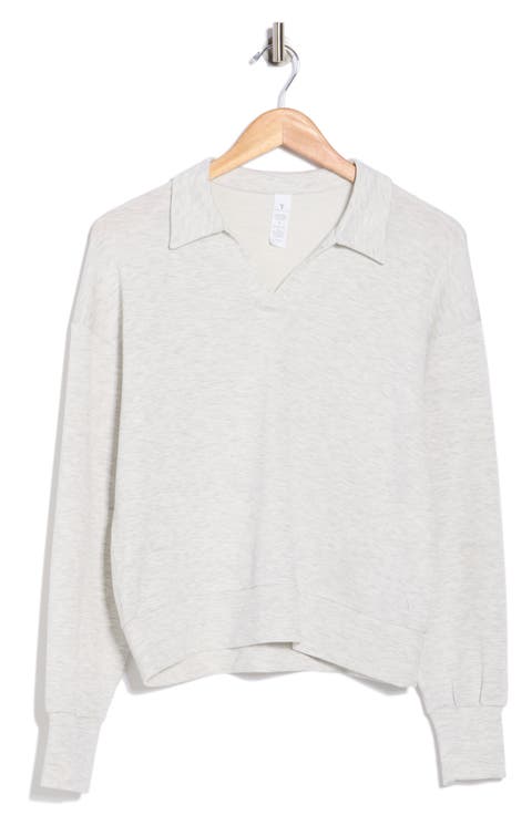 Noble Sandwashed Scuba Knit Polo Sweatshirt