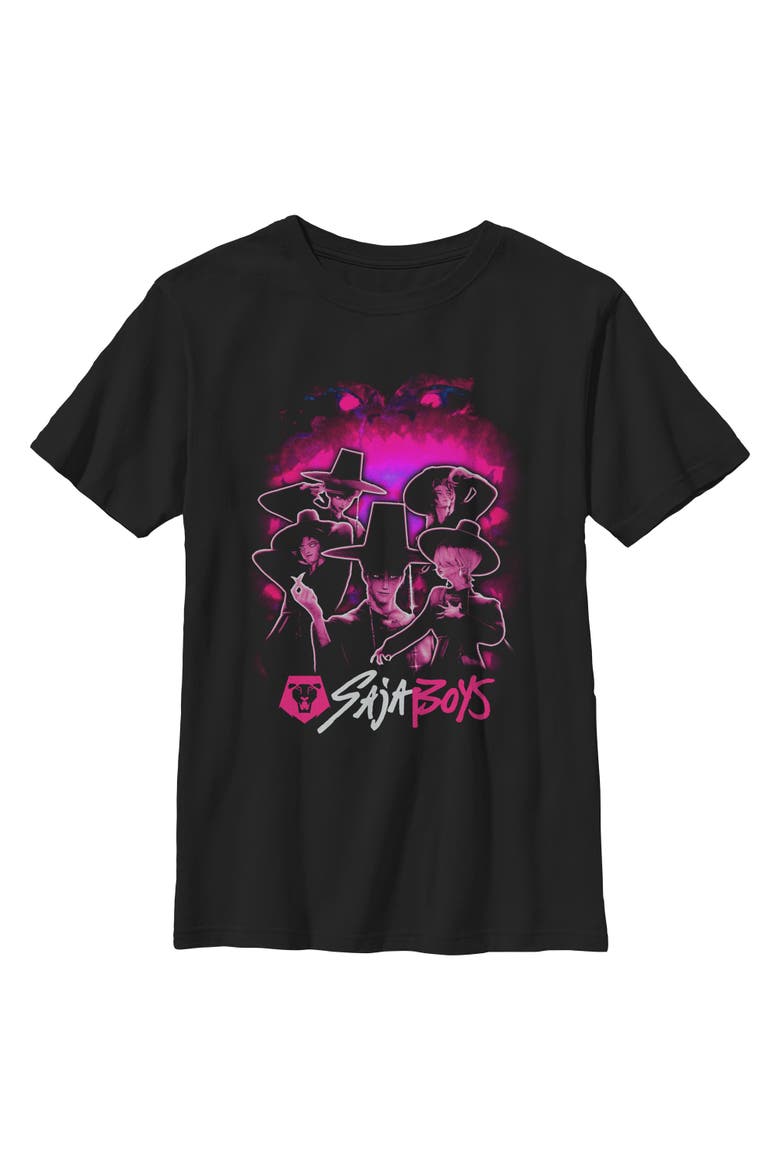 Boys' The Saja Boys' Logo T-Shirt, Main, color, Black
