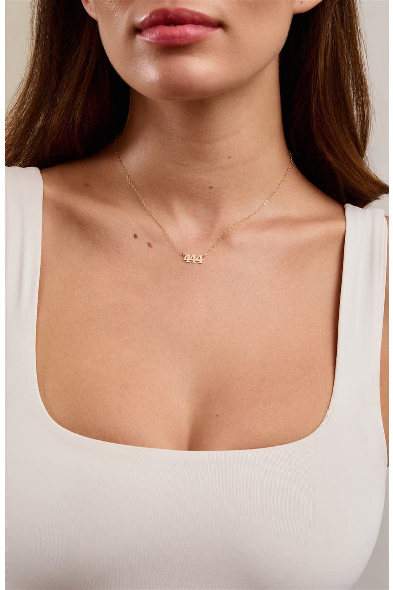 Angel Number Pendant Necklace, Alternate, color, GOLD / 111