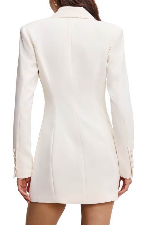 GOOD AMERICAN GOOD AMERICAN LUXE SUITING EXEC LONG SLEEVE BLAZER MINIDRESS 