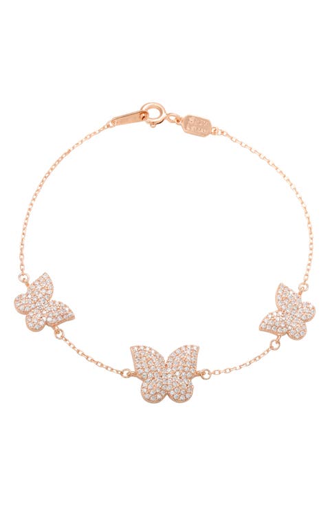 Cubic Zirconia Butterfly Bracelet