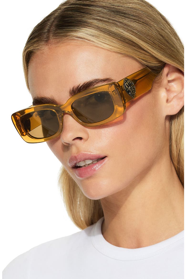 52mm Rectangular Sunglasses, Alternate, color, YELLOW
